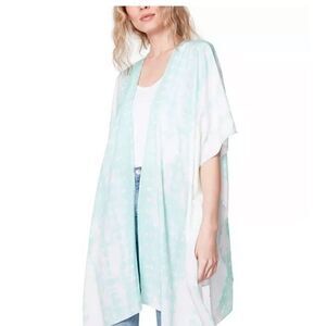 New Steve Madden Tie-Dye Cover-Up Kimono Beach Swim OS color mint women coverup